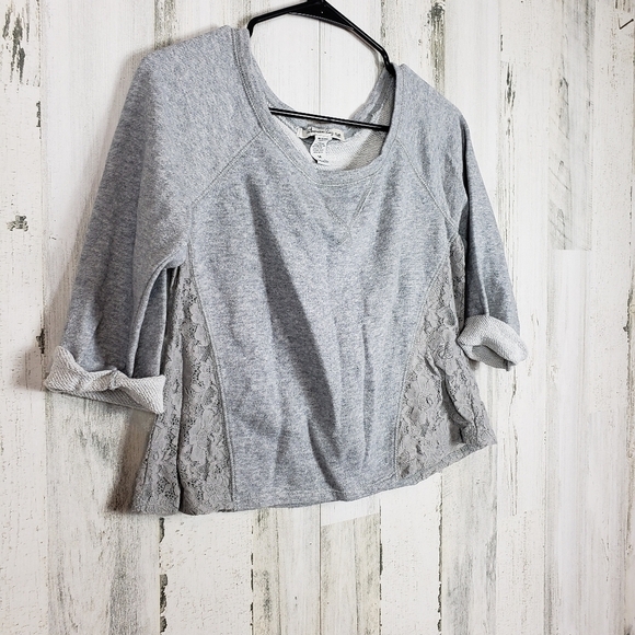 American rag gray cropped sweater size medium - Picture 2 of 6